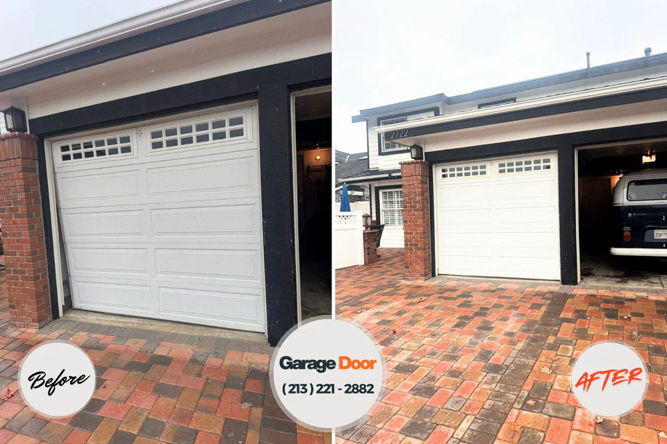 Before and after: garage door repair Samoset, FL